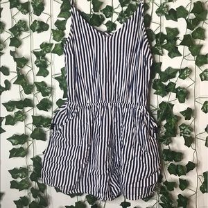 💙blue striped romper!💙